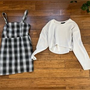 Dress and cropped sweater